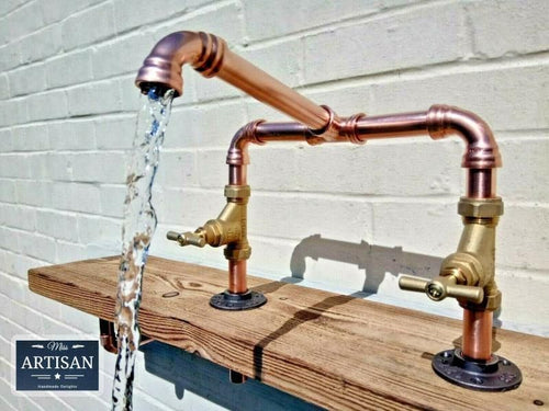 Copper Pipe Swivel Mixer Faucet Taps - Miss Artisan