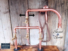 Charger l&#39;image dans la galerie, Copper Pipe Mixer Tap With Hand Sprayer - Miss Artisan