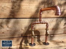 Charger l&#39;image dans la galerie, Copper Pipe Swivel Mixer Faucet Taps - Wide Reach - Miss Artisan