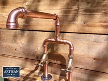 Charger l&#39;image dans la galerie, Copper Pipe Swivel Mixer Faucet Taps - Wide Reach - Miss Artisan