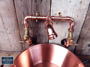 Wall Mounted Copper Pipe Mixer Faucet Taps - Miss Artisan