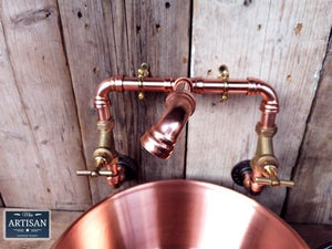 Wall Mounted Copper Pipe Mixer Faucet Taps - Miss Artisan