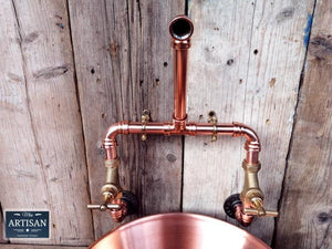 Wall Mounted Copper Pipe Mixer Faucet Taps - Miss Artisan