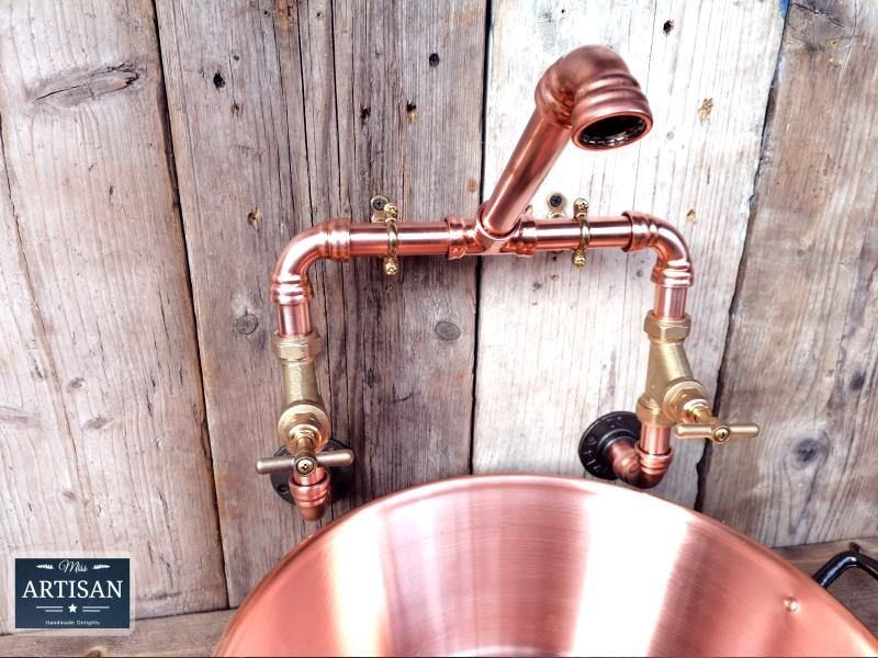 Wall Mounted Copper Pipe Mixer Faucet Taps - Miss Artisan