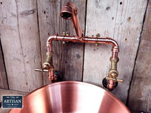 Load image into Gallery viewer, Wall Mounted Copper Pipe Mixer Faucet Taps - Miss Artisan