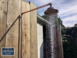 Single Handle Rainfall Copper Pipe Shower - Miss Artisan