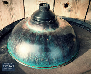 Rustic Old Verdigris Copper Sink Bowls With Strainers