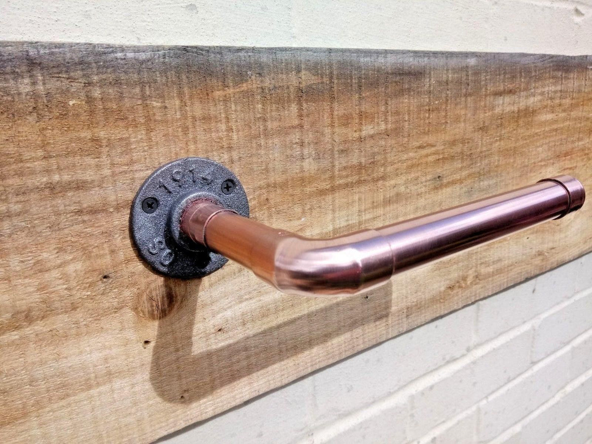 Copper Pipe Toilet Roll Holder Miss Artisan Ltd
