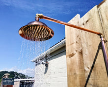 Load image into Gallery viewer, Wall Mounted Copper Rainfall Shower With Lower Tap And Hand Sprayer