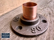Load image into Gallery viewer, 3/4 Copper Iron Floor / Wall Flange Pipe Mount - Miss Artisan