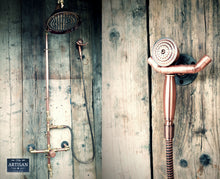 Charger l&#39;image dans la galerie, Thermostatic Copper Rainfall Shower With Hand Sprayer And Lower Tap