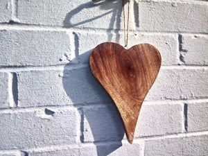 Large Solid Wood Heart - Miss Artisan