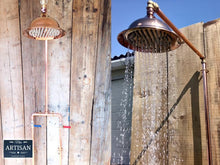 Laden Sie das Bild in den Galerie-Viewer, Copper Pipe Rainfall Shower With Down Pipes - Miss Artisan