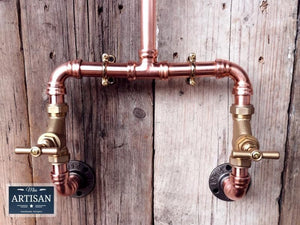 Exposed Copper Pipe Shower - Miss Artisan