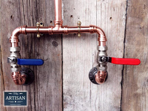 Exposed Copper Pipe Shower - Miss Artisan