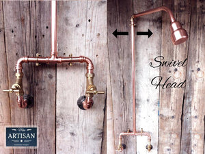 Exposed Copper Pipe Shower - Miss Artisan