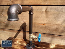 Load image into Gallery viewer, 1 x Rusty Old Cast Iron Tap - Blue Handle - Miss Artisan