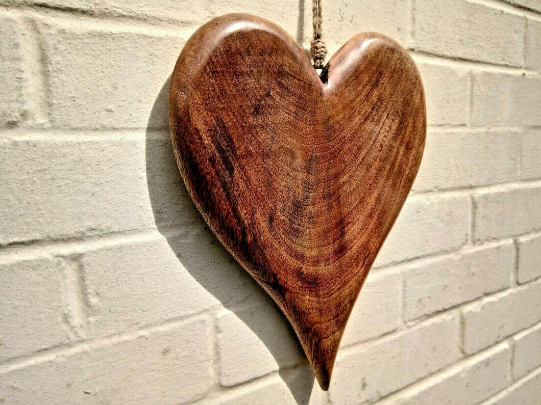 Extra Large Solid Wood Heart - Miss Artisan