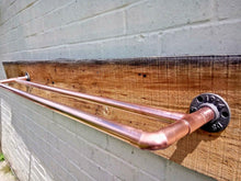 Load image into Gallery viewer, Double Copper Pipe Towel Rail - Miss Artisan