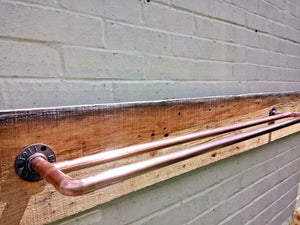 Double Copper Pipe Towel Rail - Miss Artisan