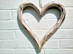 Extra Large Open Solid Wood Heart - Miss Artisan