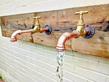 Charger l&#39;image dans la galerie, Pair Of Copper Pipe Wall Mounted Faucet Taps - Miss Artisan