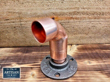 Load image into Gallery viewer, 28mm Copper Pipe Elbow Flange - Miss Artisan