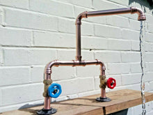 Charger l&#39;image dans la galerie, Copper Pipe Double Sink Mixer Swivel Faucet Taps - Miss Artisan