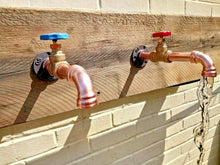 Load image into Gallery viewer, Pair Of Copper Pipe Wall Mounted Faucet Taps - Miss Artisan
