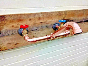 Wall Mounted Copper Pipe Mixer Faucet Taps - Miss Artisan