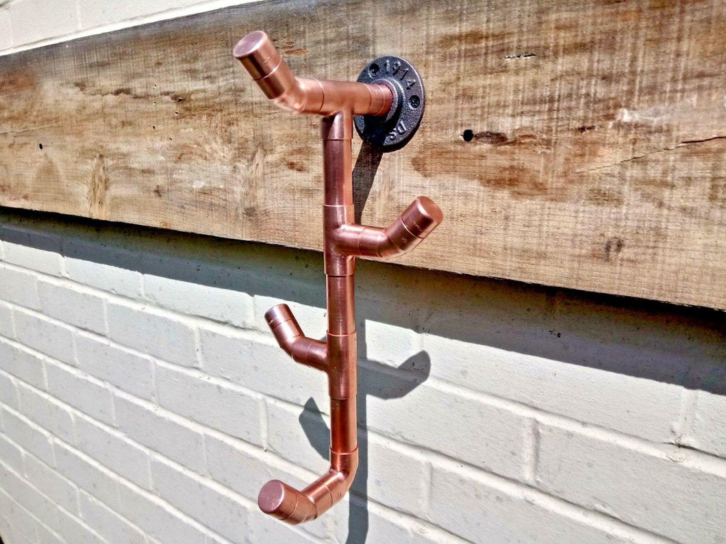 Copper Pipe Drop 4 Hook - Miss Artisan