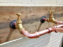 Load image into Gallery viewer, Wall Mounted Copper Pipe Mixer Faucet Taps - Miss Artisan