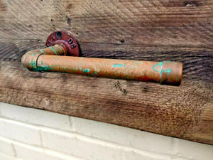 Rusty Old Copper Pipe Toilet Roll Holder - Miss Artisan