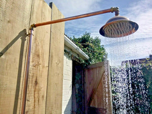 Copper Rainfall Shower With Faucet Tap - Miss Artisan