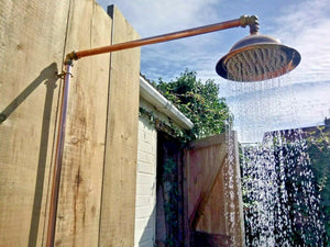 Copper Rainfall Shower With Sprayer - Miss Artisan