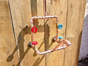 Copper Rainfall Shower With Faucet Tap - Miss Artisan