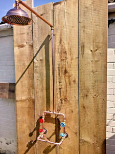 Copper Rainfall Shower With Faucet Tap - Miss Artisan