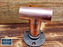 Load image into Gallery viewer, 28mm Copper Pipe Tee Flange - Miss Artisan