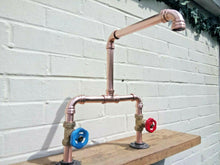 Charger l&#39;image dans la galerie, Copper Pipe Double Sink Mixer Swivel Faucet Taps - Miss Artisan