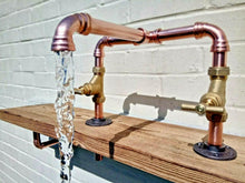 Charger l&#39;image dans la galerie, Copper Pipe Swivel Mixer Faucet Taps - Miss Artisan