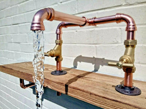 Copper Pipe Swivel Mixer Faucet Taps - Miss Artisan