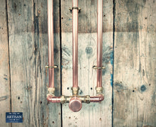 Load image into Gallery viewer, Thermostatic Copper Rainfall Shower With Ceiling Pipes