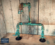 Charger l&#39;image dans la galerie, Verdigris Copper Pipe Swivel Mixer Faucet Tap