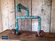 Load image into Gallery viewer, Outdoor / Indoor Verdigris Copper Pipe Mixer Faucet Tap - Miss Artisan