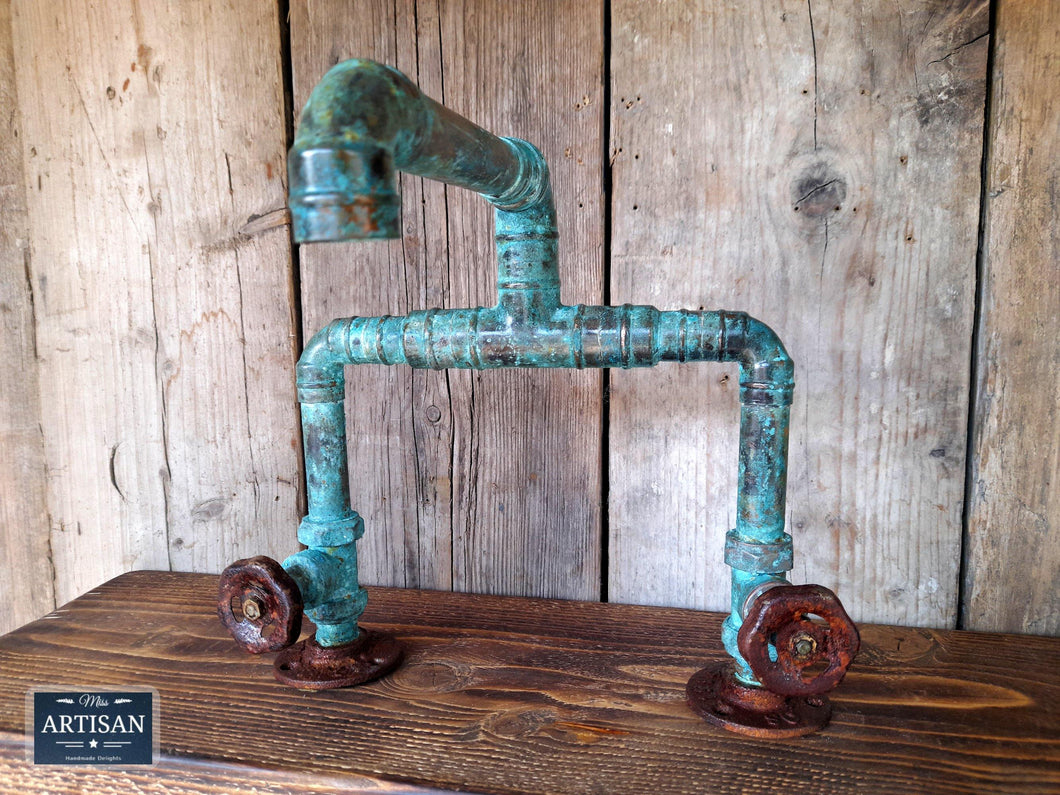 Outdoor / Indoor Verdigris Copper Pipe Mixer Faucet Tap - Miss Artisan