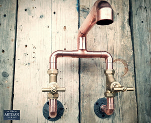 Copper Pipe Mixer Faucet Taps - Fixed Spout