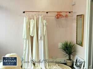 Copper Pipe Clothes Rail - Wall Mounted - Miss Artisan