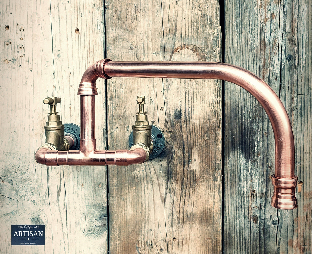 Outdoor / Indoor Copper Pipe Mixer Tap With Hand Sprayer Miss Artisan Ltd