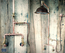 Charger l&#39;image dans la galerie, Copper Rainfall Shower With Sprayer