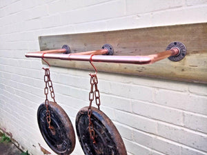 Copper pipe hanging rail best sale